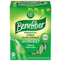 Thumbnail for Benefiber On The Go Prebiotic Fiber Supplement Powder for Digestive Health, Daily Fiber, Unflavored - 28 Sticks (3.92 Ounces)