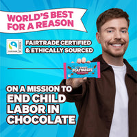 Thumbnail for MrBeast Feastables Milk Chocolate Bar, Full Size, 5 Count, Smooth & Creamy Milk Chocolate Candy, Fairtrade Cocoa, 1.24oz Each