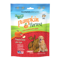 Thumbnail for Emerald Pet Pumpkin Harvest Dog Treats — Low-Fat Chewy Natural Treats with Pumpkin for Digestive Health — Meat Free, Poultry Free, Wheat Free — Apple, 6 oz