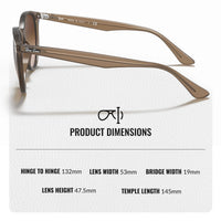 Thumbnail for Ray-Ban RB4305 Phantos Shaped Non-Polarized Sunglasses for Men & Women – Includes Official RAYBAN Eyewear Kit – Ideal Formal & Casual Wear Sunglasses – Brown Gradient Lens