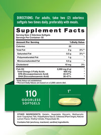 Thumbnail for Nature's Truth Fish Oil 2000mg | 110 Softgels | Omega-3 | Lemon Flavor | Non-GMO & Gluten Free Supplement