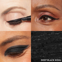 Thumbnail for LAURA GELLER NEW YORK Kajal Longwear Kohl Eyeliner Pencil Duo - Deep Black & Smoky Taupe - Caffeine and Vitamin E - Smooth & Blendable Liner - Built-In Sharpener