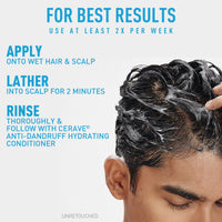 Thumbnail for CeraVe Hydrating Anti Dandruff Shampoo, 1% Pyrithione Zinc Dandruff Treatment With Ceramides, Niacinamide, Hyaluronic Acid, Eliminate Flake,Provides Itchy Scalp Relief, Sulfate-Free, 12 Oz (Pack of 2)