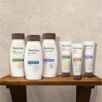 Thumbnail for Aveeno Stress Relief Body Wash with Nourishing Oat & Lavender Scent for Sensitive Skin, Gently Cleanses & Helps You Feel Calm & Relaxed in the Shower, Soap-Free, Twin Pack, 2 x 18 fl. oz