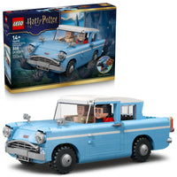 Thumbnail for LEGO Harry Potter Enchanted Flying Ford Anglia Car Building Toy for Boys & Girls - Book Shelf & Bedroom Decor for Ages 14+ - W/Harry, Ron, & Hedwig Minifigures - Gift Idea for Birthdays - 76470