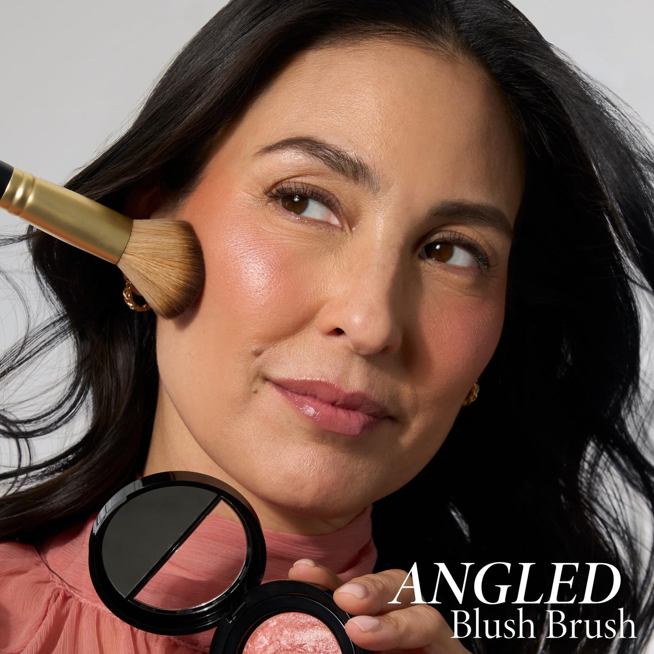 LAURA GELLER NEW YORK Baked Blush-n-Brighten Marbleized Blush + Angled Brush (01 Tropic Hues, 47mm)