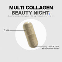 Thumbnail for Codeage Multi Collagen Protein Beauty Night - Melatonin, Magnesium Bisglycinate, 5-HTP, L-Theanine, English Lavender Flower, Bone Broth - Vitamins - Supplement - Sleep Pills - Non-GMO - 150 Capsules