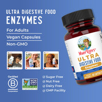 Thumbnail for MaryRuth Organics Ultra Digestive Enzymes Capsules | Up to 2 Month Supply | Supplement for Gut Health Support | Digestion & Immune Support with Amylase | Lipase & Lactase | Vegan | 60 Count