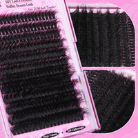 Thumbnail for Yawamica Fluffy Lash Clusters Thick 200D Volume Eyelash Clusters 14-20mm Wispy Individual Lashes D Curly Cluster Eyelash Extensions 240pcs DIY Lash Extension for Beginners