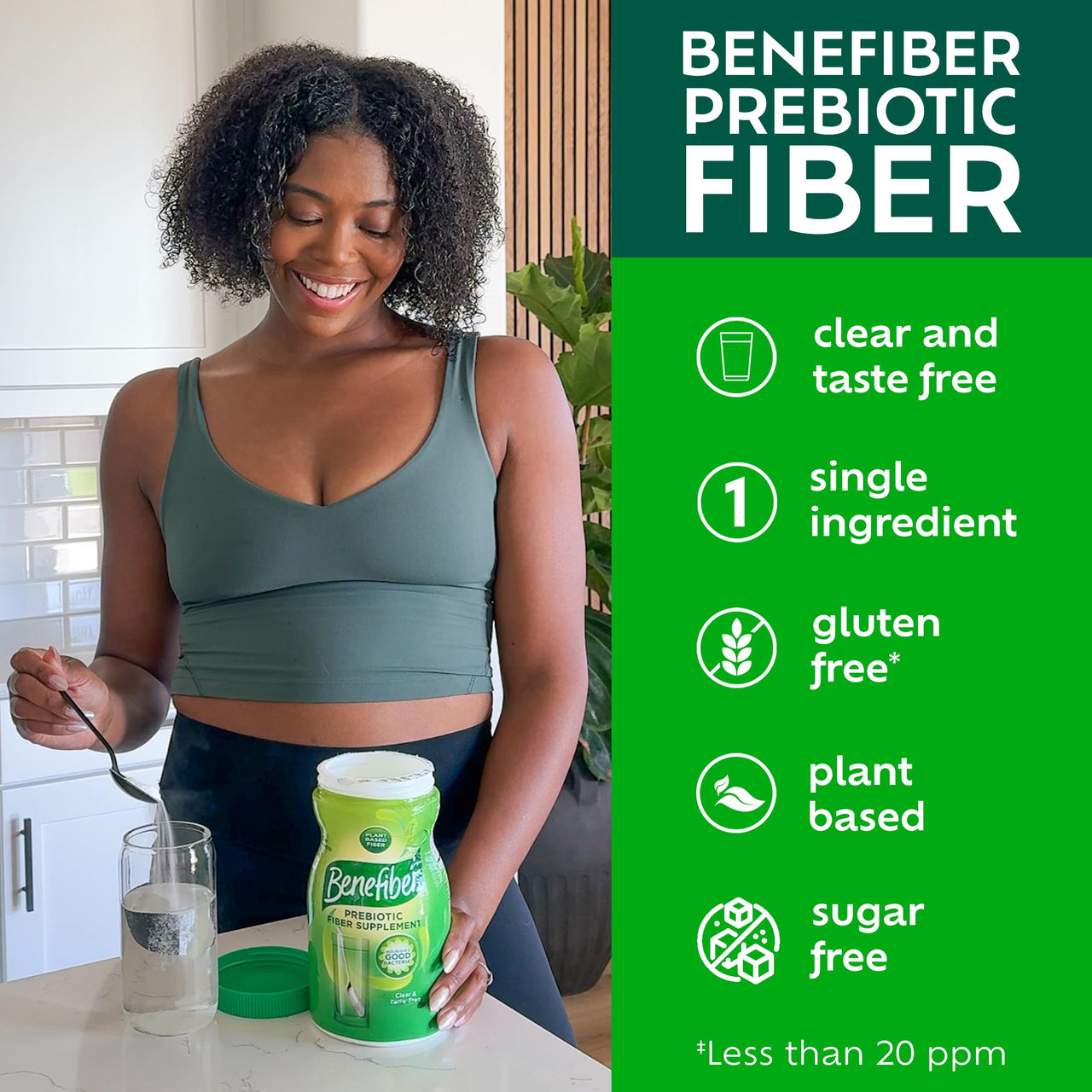 Benefiber Daily Prebiotic Fiber Supplement Powder for Digestive Health, Unflavored - 250 Teaspoons (17.6 Ounces)