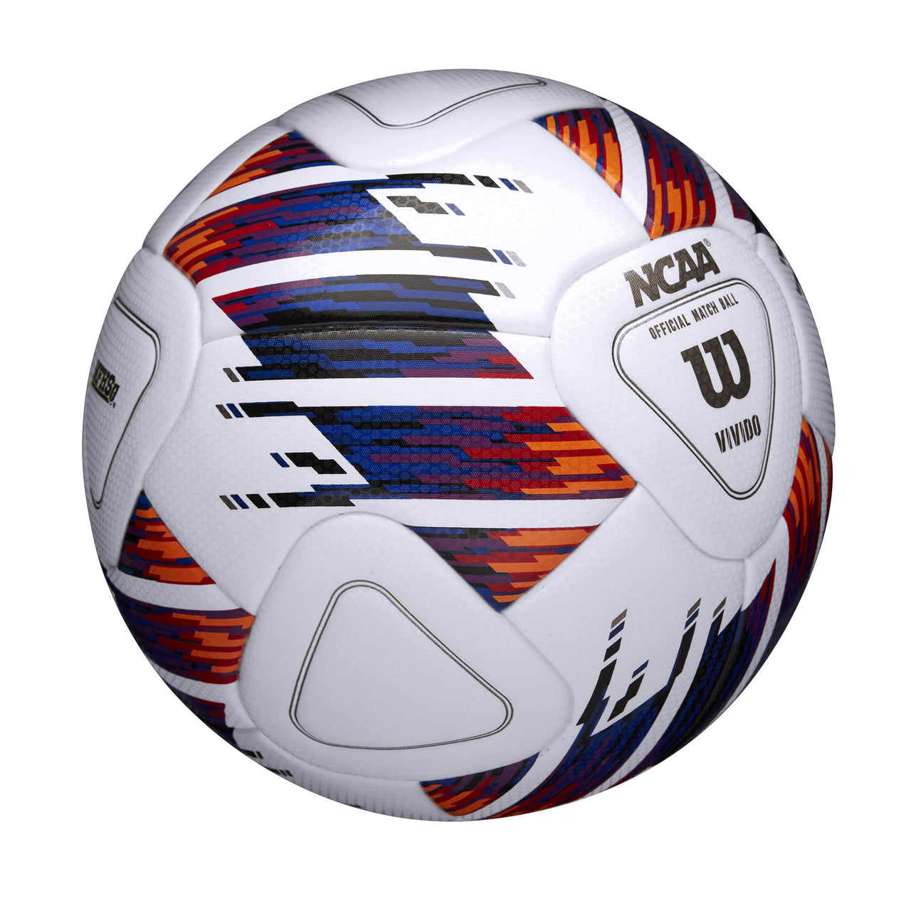 WILSON NCAA Vivido Match Soccer Ball - Size 5, White/Orange/Purple