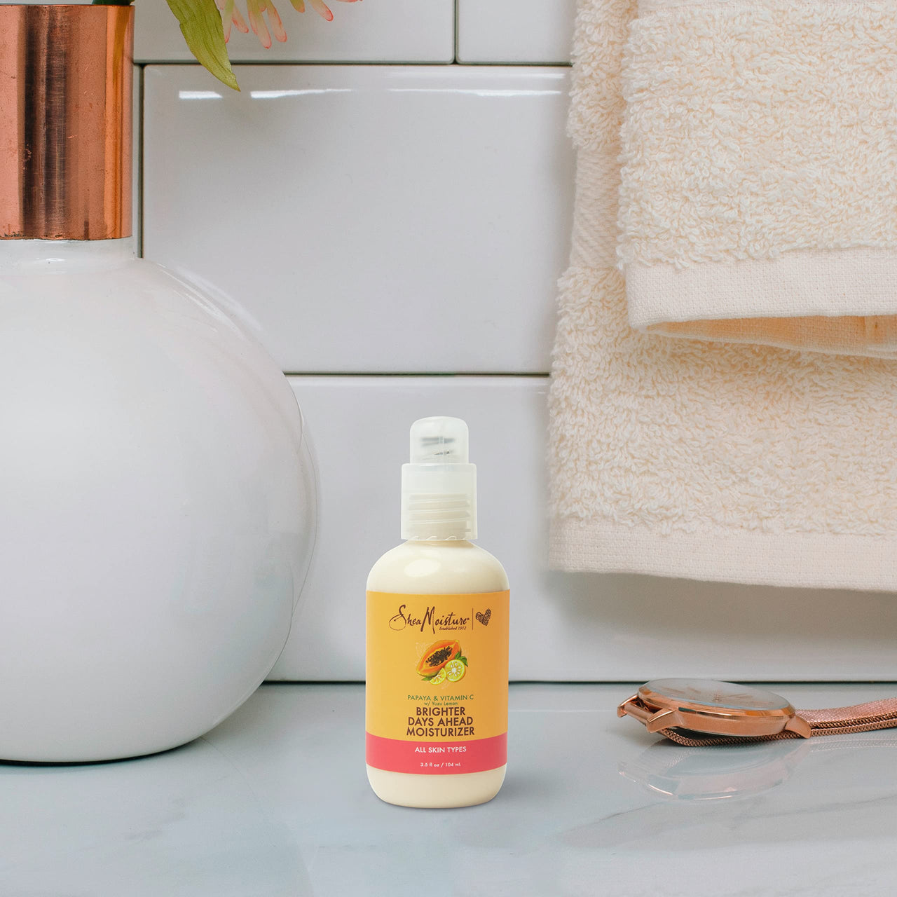 SheaMoisture Face Moisturizer For Dull, Uneven Skin Papaya and Vitamin C Skin Care 3.2 oz