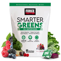 Thumbnail for Force Factor Smarter Greens Superfood Chews, Greens and Superfoods with Probiotics, Antioxidants, and Fiber, Greens Supplement to Support Digestion, Nitric Oxide, and Energy, 60 Soft Chews