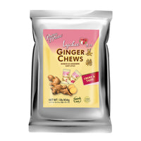 Thumbnail for Prince of Peace Ginger Chews with Lychee, 1 lb. â€“ Candied Ginger â€“ Lychee Flavored Candy â€“ Lychee Ginger Chews