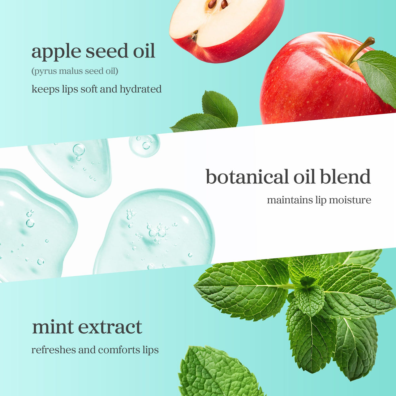 NOONI Korean Lip Oil - Applemint | Long-Lasting, Moisturizing, Plumping, Revitalizing for Dry Lips, Waterproof, No Peel Off, Hydrating, Nourishing Crystal Clear, 0.12 FL Oz