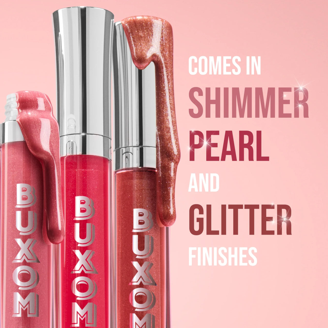 Buxom Full-On Plumping Lip Polish, Tinted Lip Plumper Gloss with Peptides & Vitamin E, High-Shine Lip Gloss that Nourishes, Vegan, AN Kimberly (Sheer Soft Pink Sparkle)