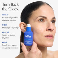 Thumbnail for Bliss Renew & Smooth Night Serum – Glycolic Acid + Polyhydroxy Acid Exfoliating Serum – Resurfaces Skin, Smooths Texture & Brightens Tone Overnight – 1 Fl Oz