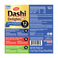 Thumbnail for INABA Dashi Delights for Cats, Shredded Chicken with Bonito Flake Broth, 2.5 Ounce Cup, 12 Cups Total, Tuna Variety