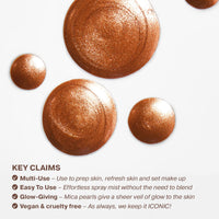 Thumbnail for ICONIC LONDON Prep-Set-Glow | Hydrating + Setting + Glowing Spray, 3-in-1 Formula for a Dewy, Radiant Finish, Cruelty-Free, Vegan Makeup, 4.22 Fl oz