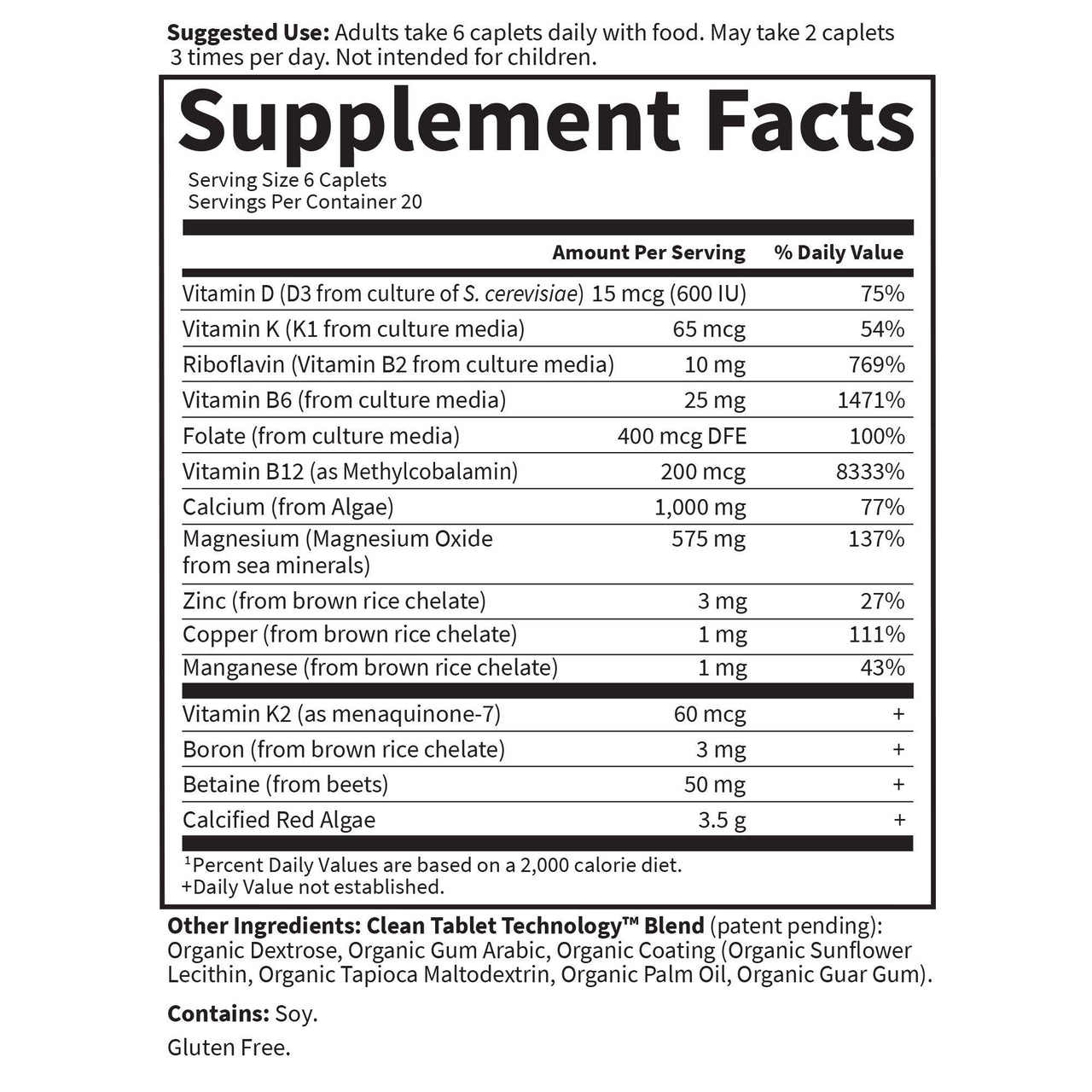 Garden of Life Calcium Supplement - Living Calcium Advanced Formula, D3, K2 and Magnesium for Absorption, 120 Vegetarian Caplets