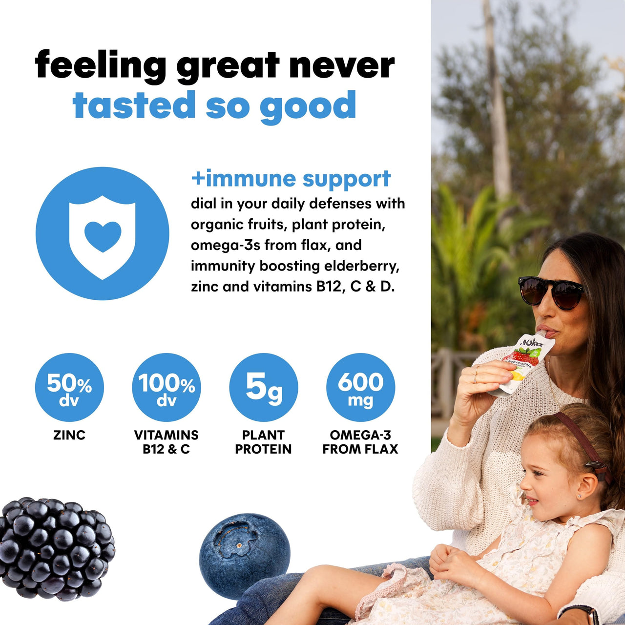 Noka Organic Super Berry Superfood Smoothie 4Pk, 4.22 Oz