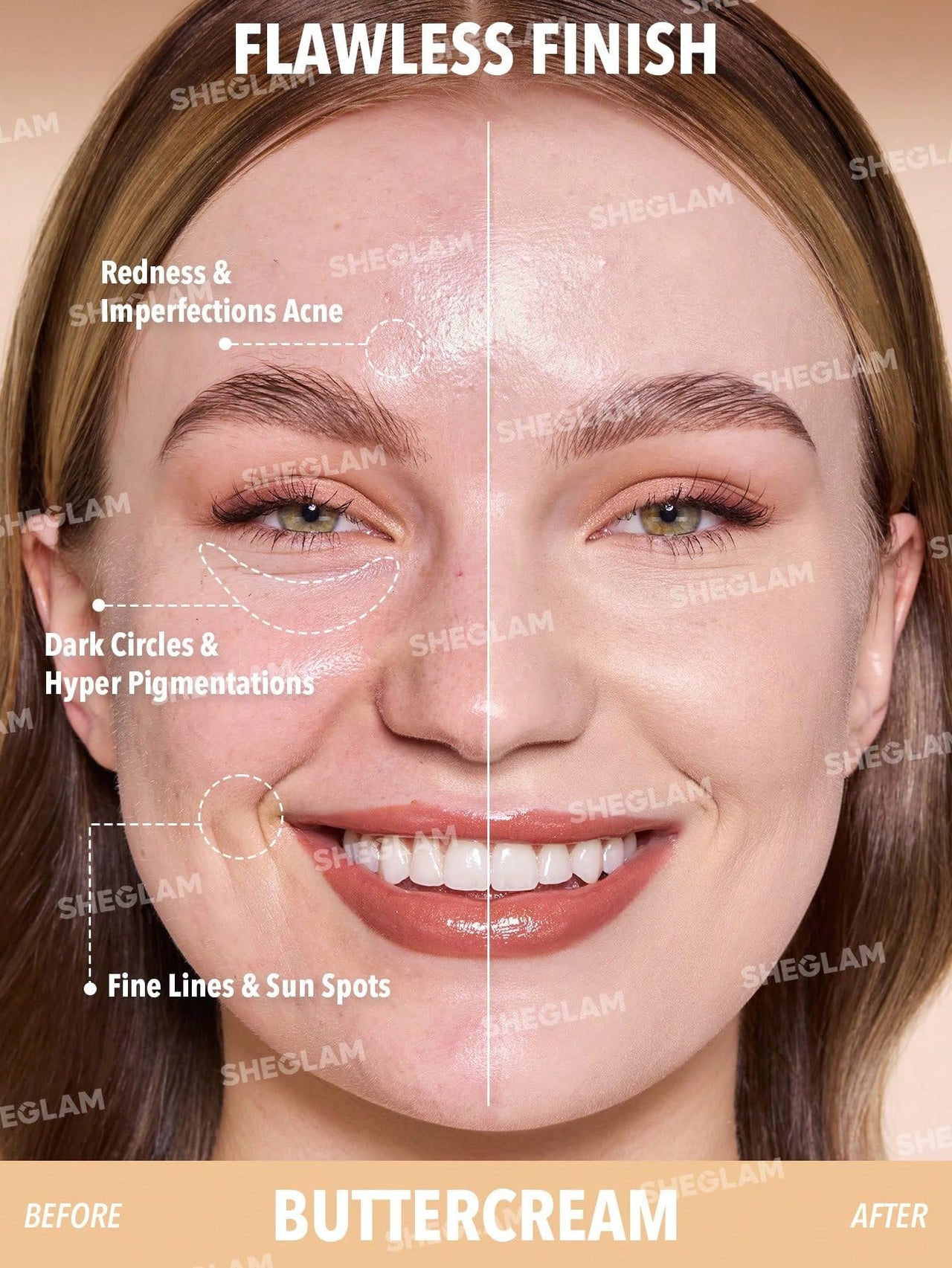 SHEGLAM Skin Magnet High Coverage Foundation Stick Longwear Medium Face Makeup for All Skin Types-Buttercream