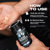 Thumbnail for Muscletech HMB Supplements 1000mg, Clear Muscle (84 Liquid Softgels) - Highest Grade HMB for Lean Muscle & Recovery - HMB Free Acid Muscle Supplement - Help Decrease Muscle Breakdown