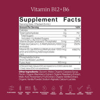 Thumbnail for CYMBIOTIKA Liposomal Vitamin B12 + B6 Liquid Supplement, Cellular Energy, Brain Health, Heart Health, + Nerve Function Support, Enhanced Absorption, Gluten Free, Soy Free, Plant-Based, 28 5 mL Packets