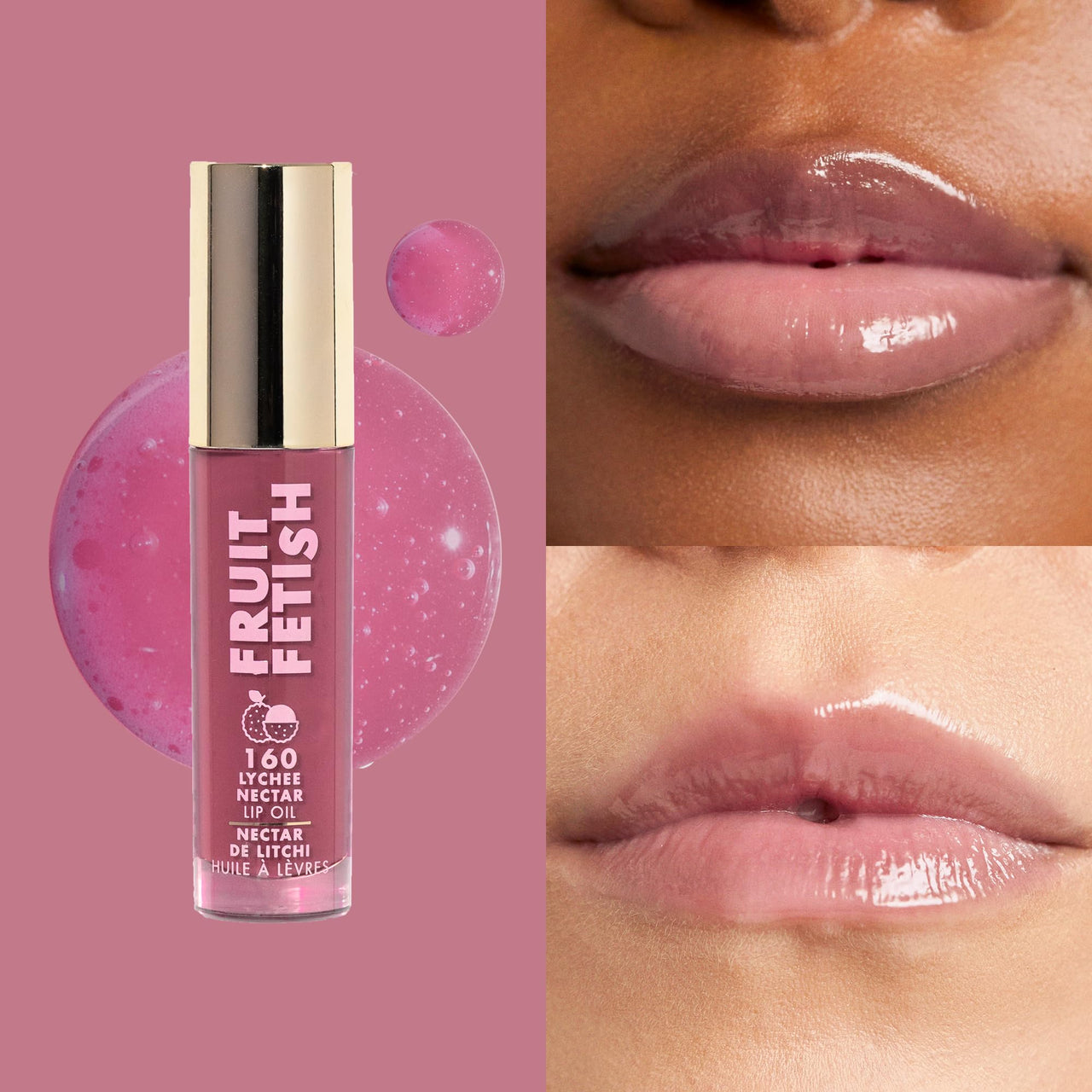 Milani Fruit Fetish Lip Oil Bundle with Vitamin E for Instant Hydration, Fruit Extract Infused Lip Treatment and Moisturizing Lip Gloss - Blackberry Agave + Lychee Nector, 2pk