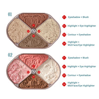 Thumbnail for FLORASIS Constellation Floral Engraving Contour Makeup Palette (02 Eastern Beast) Oriental