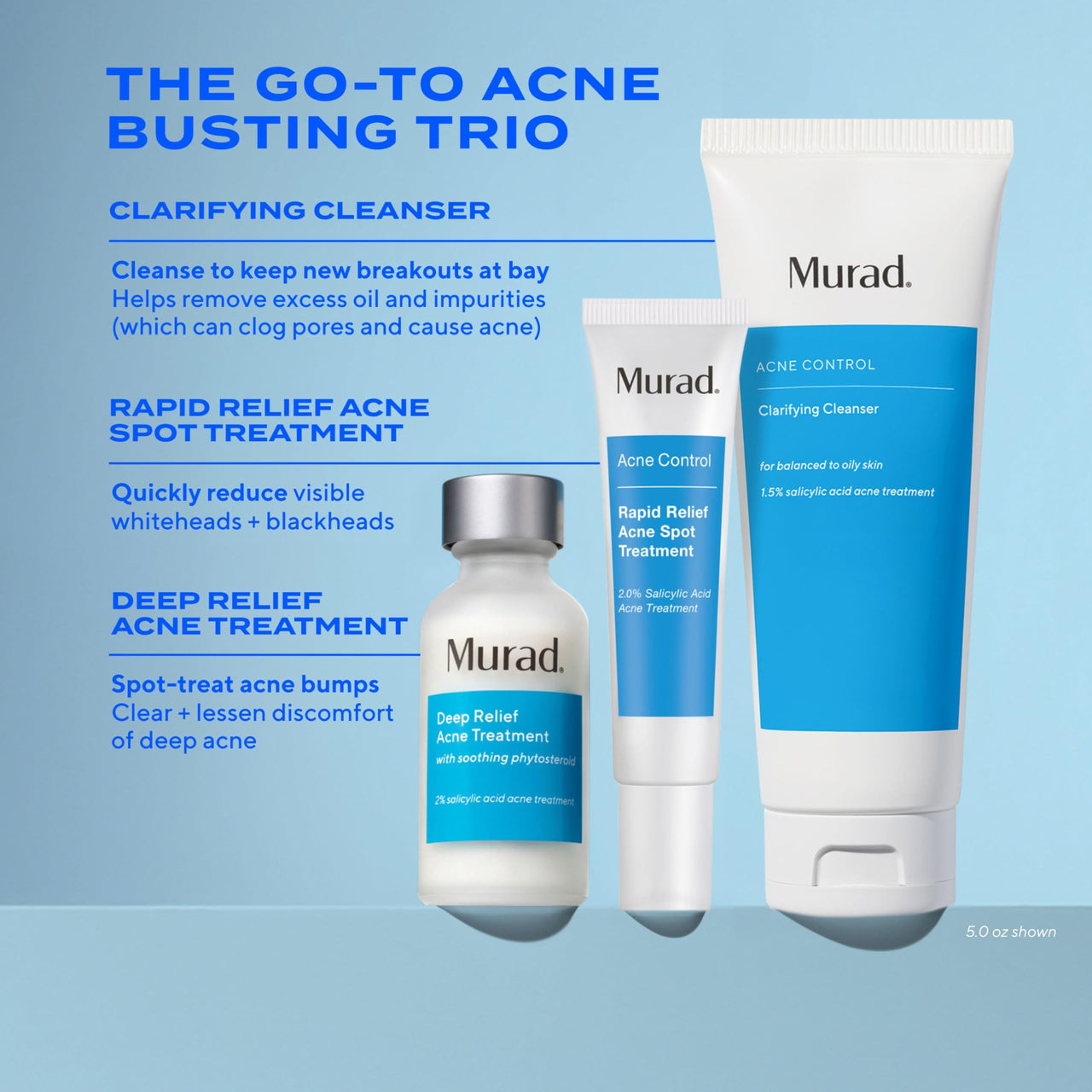 Murad Acne Control Clarifying Cleanser – Salicylic Acid & Green Tea Formula for Acne, Deep Pore Cleansing, Oil Control & Breakout Prevention for Clear, Balanced, Healthy-Looking Skin – 2 Fl Oz