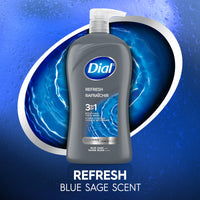 Thumbnail for Dial Men 3in1 Body, Hair and Face Wash, Hydro Fresh, 32 fl oz