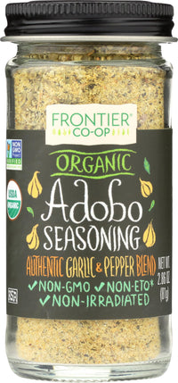 Thumbnail for Frontier Co-op Organic Adobo Seasoning, Sea Salt with Organic Garlic, Onion, Black Pepper, Oregano, Bay Leaf, Turmeric | 2.86 Ounce (Pack of 1)