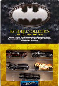 Thumbnail for Hot Wheels 1:64 Scale Die-Cast Toy Cars, Set of 5 Batman 85th Anniversary Vehicles Featuring 5 Different Batmobile Replicas in Commemorative Packaging