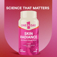 Thumbnail for One A Day Skin Radiance, Skin Supplement to Support Hydration & Glow with Blood Orange Extract & Collagen Health with Vitamin C & Vitamin E, 30 Capsules