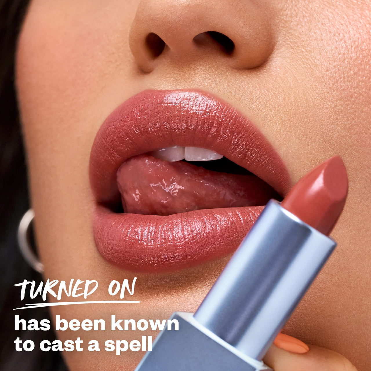 Kosas Weightless Lip Color Nourishing Satin Lipstick - High Impact Lip Color with Clean Formula - Comfy Feel & Soft Finish - Turned On