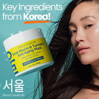 Thumbnail for SeoulCeuticals Korean Face Mask Skin Care - Snail Mucin Turmeric Mask for Face – Cruelty Free K Beauty Anti Aging Face Mask for Healthy, Youthful Glow 2oz