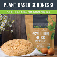 Thumbnail for Viva Naturals Organic Psyllium Husk Powder, 24 oz – Finely Ground, Unflavored, Vegan, Keto, Paleo, Non-GMO Plant-Based Superfood, Good Source of Fiber for Gluten-Free Baking, Juices & Smoothies