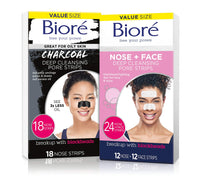 Thumbnail for Bioré Nose+Face 24ct Pore Strips with Bioré Charcoal 18ct Nose Strips