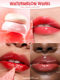 Thumbnail for SHEGLAM Hydra Jelly Pocket Lip Jam Hydrating Nourishing Lip Gloss Moisturizing Lip Makeup-Watermelon Whirl