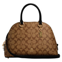 Thumbnail for COACH Katy Satchel, Khaki Black
