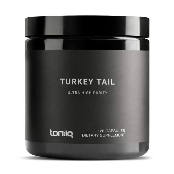Toniiq Turkey Tail Mushroom Capsules - Ultra High Potency with 20% Beta Glucans - Highly Concentrated - Third-Party Lab Tested - 120 Capsules