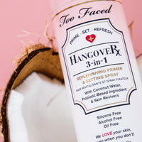 Thumbnail for Too Faced Hangover 3-in-1 Primer & Setting Spray | Long Lasting + Hydrating, Travel Size, 1 Fl Oz, Clear