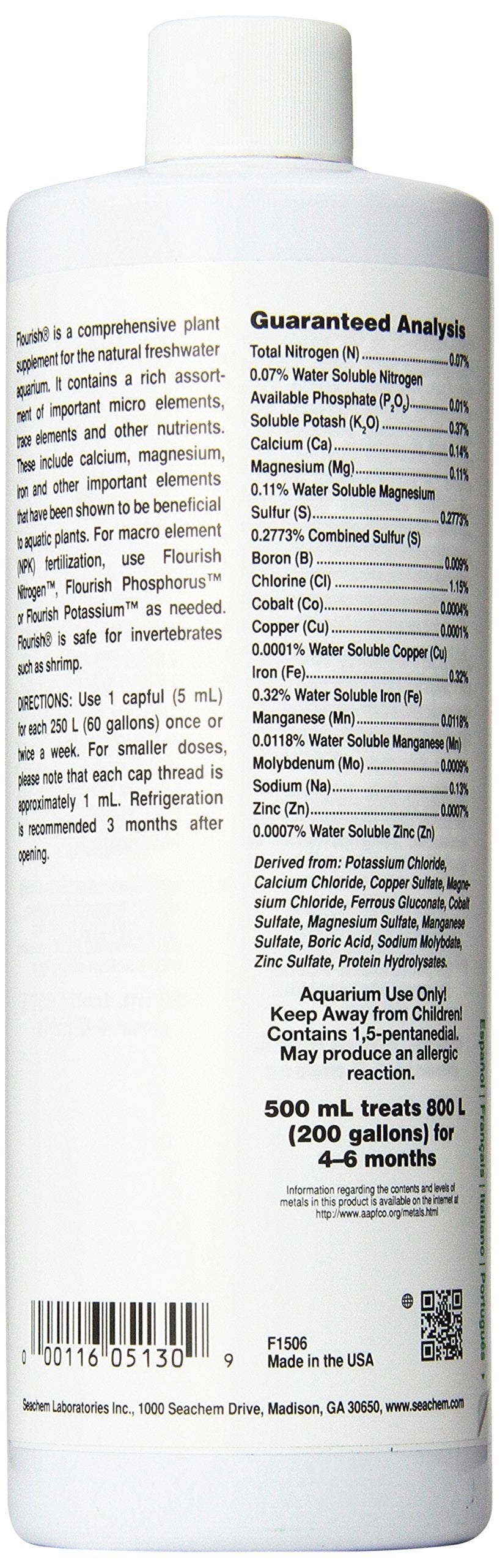 Seachem Flourish Freshwater Plant Supplement (500 ml) and Seachem Flourish Advance Growth Supplement (500 ml)