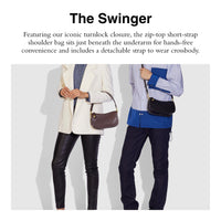 Thumbnail for COACH The Originals Glovetanned Leather Swinger Black One Size