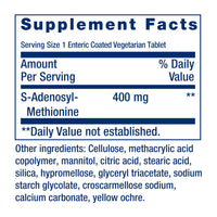 Thumbnail for Life Extension Same, S-Adenosyl-Methionine, 400 mg, Best-Selling Mood Health, Liver Health and Joint Support Supplement, Non-GMO, Vegetarian, Gluten Free, 60 enteric-Coated Tablets