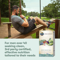 Thumbnail for Garden of Life Organics Whole Food Multivitamin for Men 40+ 120 Tablets, Vegan Mens Multi for Health & Well-Being Certified Organic Whole Food Vitamins & Minerals for Men Over 40 Mens Vitamins