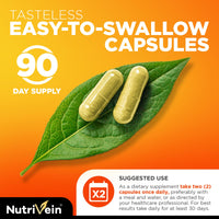 Thumbnail for Nutrivein Premium Liposomal Vitamin C Supplement 1650mg - 180 Caps: High-Absorption High Dose Vitamin C Capsules for Whole-Body Defenses & Overall Well-Being