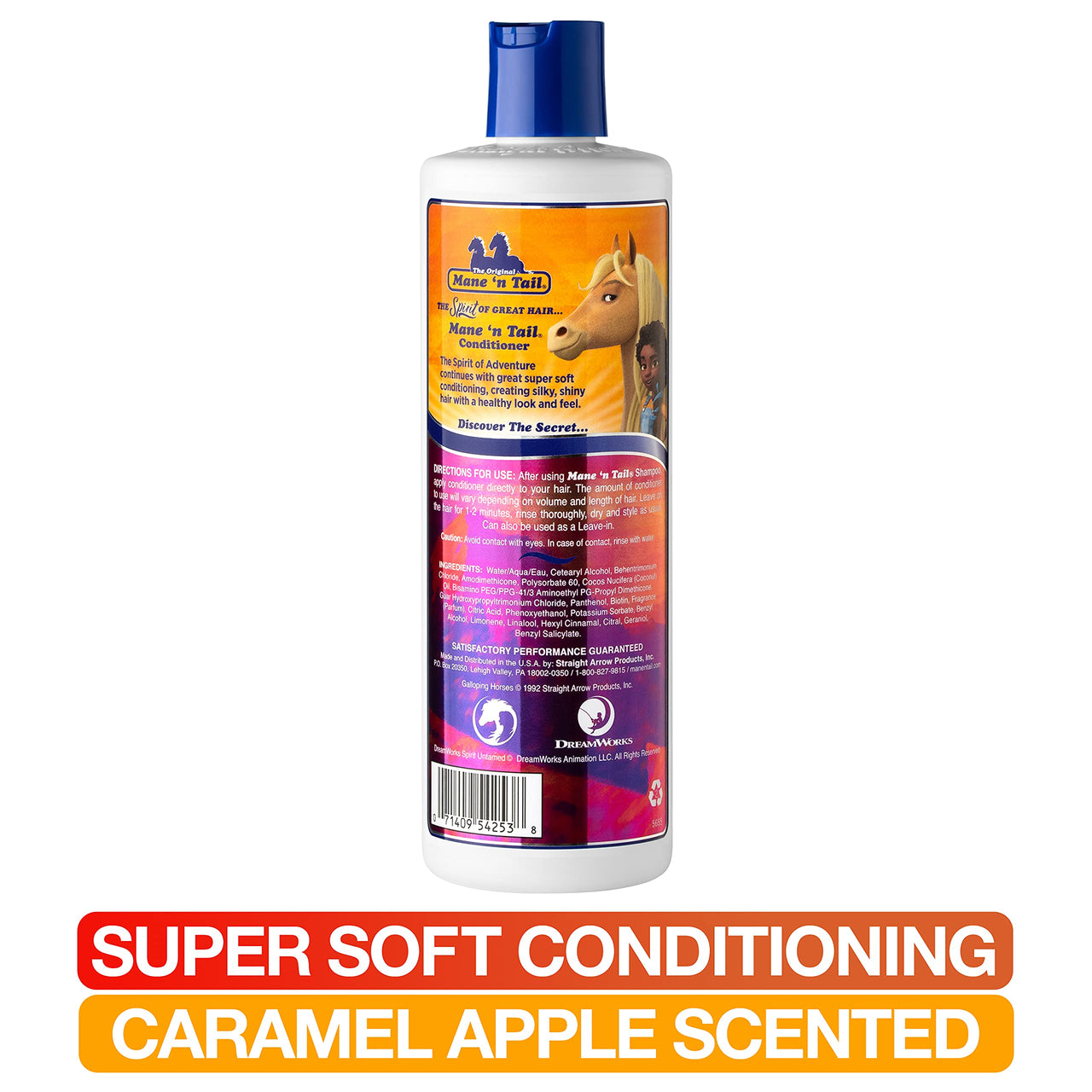 Mane 'n Tail Spirit Untamed Conditioner â€“ Caramel Apple Scented, Gentle Leave-in Conditioner for Silky, Shiny Hair (11.2 oz)