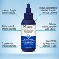 Thumbnail for Nizoral Scalp Itch Relief Liquid—Relieves Scalp Itch and Soothes, Calms and Hydrates with Maximum Strength Anti-Itch Medicine (Hydrocortisone 1%), 2 Fl Oz